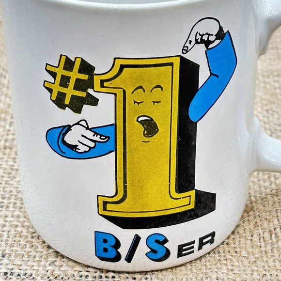 Vintage 1980's  #1 BS/R Mug - #1 Bullshitter Mug - Picture 2 of 7